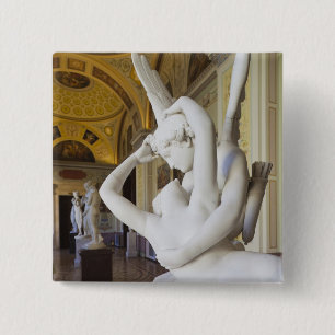 Badge Carré 5 Cm Baiser de Cupidon et Psyché, par Antonio Canova