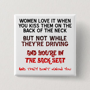 Badge Carré 5 Cm Baiser Sur Le Cou Drôle Bouton Bouton Épingle