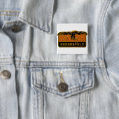 Badge Carré 5 Cm Bakersfield 1996 (En situation)