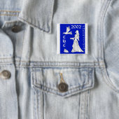 Badge Carré 5 Cm Bakersfield 2002 (En situation)