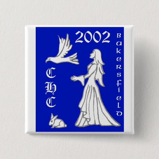 Badge Carré 5 Cm Bakersfield 2002 (Devant)