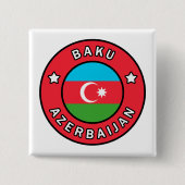 Badge Carré 5 Cm Bakou Azerbaïdjan (Devant)