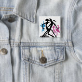 Badge Carré 5 Cm Bal et Danse (En situation)