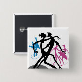 Badge Carré 5 Cm Bal et Danse (Devant & derrière)