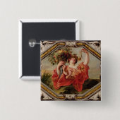 Badge Carré 5 Cm Balance, des signes du zodiaque (Devant & derrière)