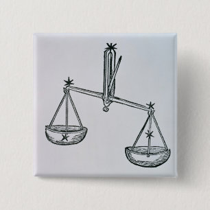 Badge Carré 5 Cm Balance (les échelles) une illustration du 'Poeti