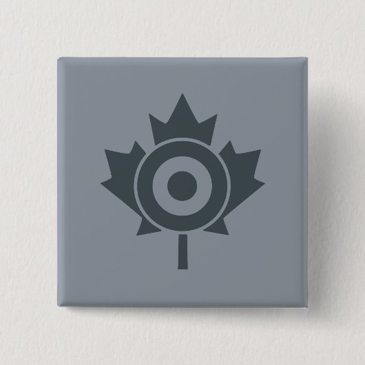 Badge Carré 5 Cm Balise Mod Roundel Feuille d'érable canadienne (Devant)