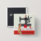 Badge Carré 5 Cm Balise Nom de l'artiste de l'artisanat de surface (Devant & derrière)