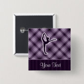 Badge Carré 5 Cm Ballet pourpre (Devant & derrière)