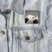 Badge Carré 5 Cm Ballon de football 3 (En situation)