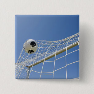Badge Carré 5 Cm Ballon de football et but 3