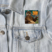 Badge Carré 5 Cm Baloo 4 (En situation)