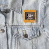 Badge Carré 5 Cm Banc de banc de banc (En situation)