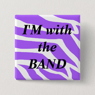 Badge Carré 5 Cm Bande de musique