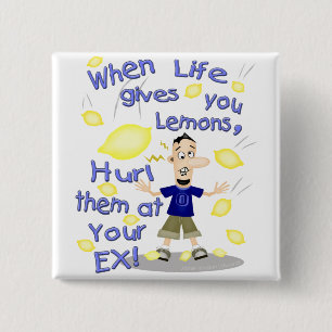 Badge Carré 5 Cm Bande dessinée drôle