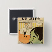 Badge Carré 5 Cm Bande dessinée humoristique (Devant & derrière)