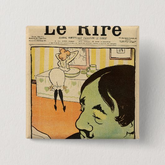 Badge Carré 5 Cm Bande dessinée humoristique (Devant)