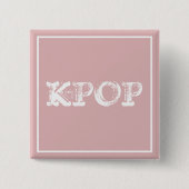 BADGE CARRÉ 5 CM BANDE RONDE KPOP 3 CM (Devant)