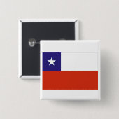 Badge Carré 5 Cm Bandera Chili V (Devant & derrière)