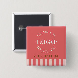 Badge Carré 5 Cm Bandes colorées Logo de l'entreprise Promotion d'e