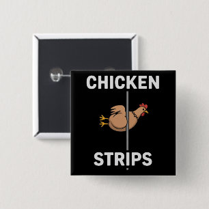 Badge Carré 5 Cm Bandes de Poulet Pun Drôles Blagues Vie Sarcastiqu