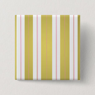 Badge Carré 5 Cm Bandes dorées et roses