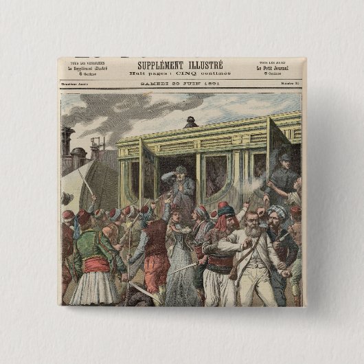 Badge Carré 5 Cm Bandits dans l'Orient (Devant)