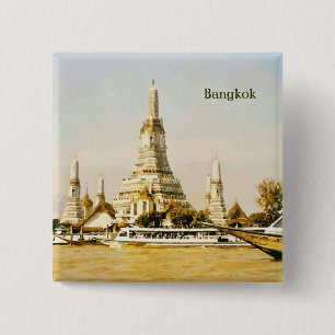 Badge Carré 5 Cm Bangkok, Thaïlande