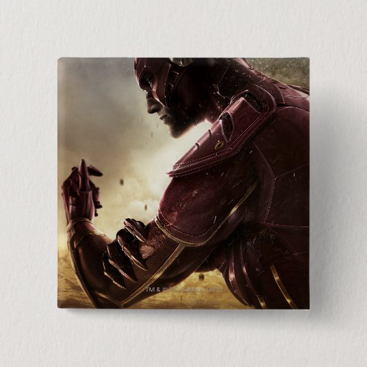 Badge Carré 5 Cm Bannière : Batman, Flash (Devant)