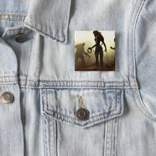 Badge Carré 5 Cm Bannière : Groupe (En situation)