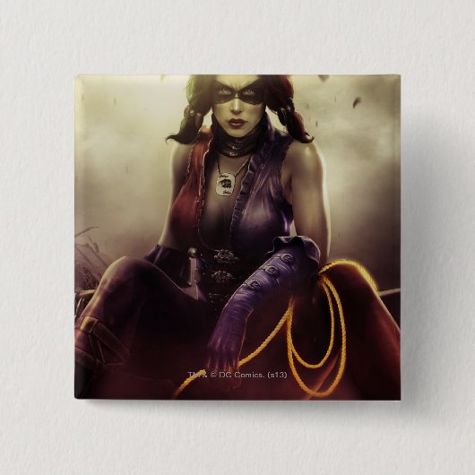 Badge Carré 5 Cm Bannière : Harley (Devant)