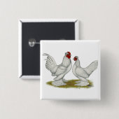 Badge Carré 5 Cm Bantams birmans (Devant & derrière)