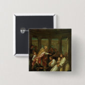 Badge Carré 5 Cm Baptême de St Augustine (Devant & derrière)