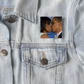 Badge Carré 5 Cm Barack Obama (En situation)