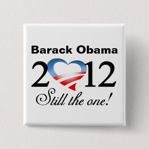 Badge Carré 5 Cm Barack Obama 2012 - Celui toujours ! Bouton de