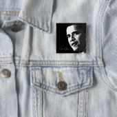 Badge Carré 5 Cm Barack Obama - bouton (En situation)