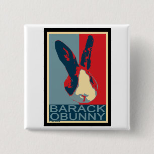 Badge Carré 5 Cm Barack Obunny
