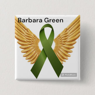 Badge Carré 5 Cm Barbara Green 