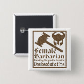 Badge Carré 5 Cm Barbare féminin (Devant & derrière)