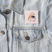 Badge Carré 5 Cm Barbe (En situation)