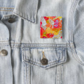 Badge Carré 5 Cm Barbe à caoutchouc (En situation)