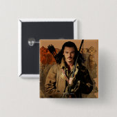 Badge Carré 5 Cm BARD THE BOWMAN™ Graphisme encadré (Devant & derrière)