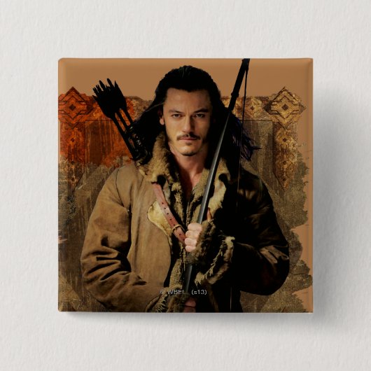 Badge Carré 5 Cm BARD THE BOWMAN™ Graphisme encadré (Devant)