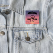 Badge Carré 5 Cm Baritone Play Girl (En situation)