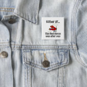 Badge Carré 5 Cm Baron rouge (En situation)