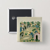 Badge Carré 5 Cm Bartholomew et Stephan (Devant & derrière)