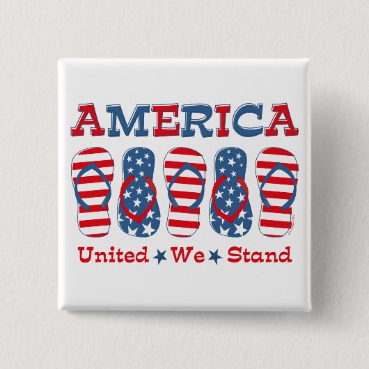 Badge Carré 5 Cm Bascules électroniques Amérique (Devant)