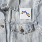 Badge Carré 5 Cm Bascules électroniques tropicales 2 (En situation)