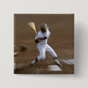 Badge Carré 5 Cm Baseball