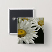 Badge Carré 5 Cm Basilique du jardin blanc (Devant & derrière)